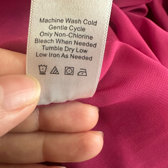 Coldwater Creek women’s pink and purple faux wrap Midi Sleeveless dress size 8 - Picture 7 of 9